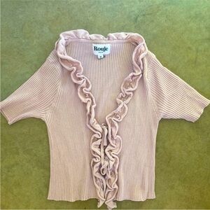 Lavender ruffle top from rouje